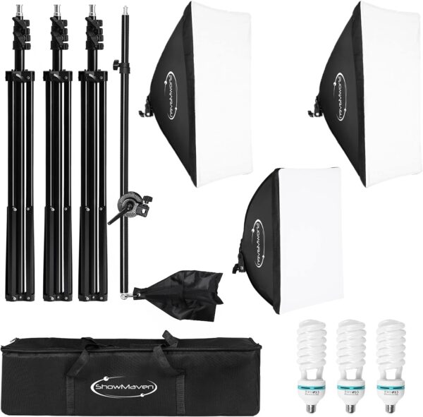 Illuminate Your Creations: The Ultimate Professional Softbox Lighting Kit for Stunning Portraits and Videos - Image 7