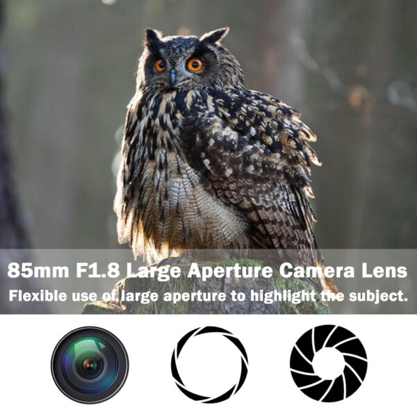 85mm Lens for Canon RF - 85mm f1.8 Portrait Lens Manual Focus(MF) for Canon EOS R/Ra/RP/R3/R5/R5 C/R6/R6 Mark II /R7/R8/R10/R50/R100 Mirrorless Camera (for Canon RF) - Image 5