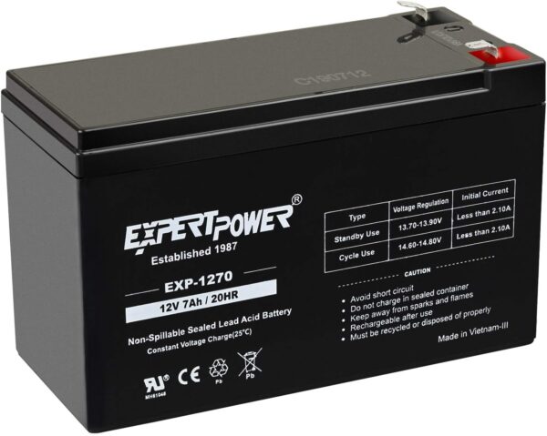 ExpertPower Standard 12V 7AH Rechargeable SLA Battery, (EXP1270-2) - Image 3