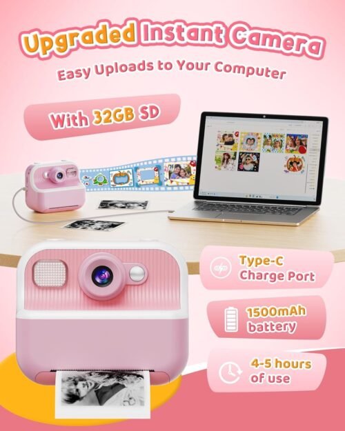 "Capture the Moment: Dual-Lens Selfie Camera for Kids – Perfect Portable Printing Gift for Adventurous Ages 3-12!" - 이미지 7