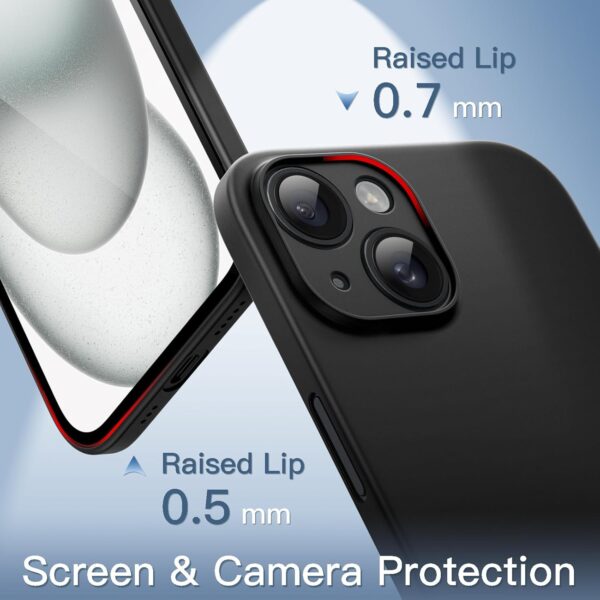 JETech Ultra Slim Case for iPhone 15 6.1-Inch, Camera Lens Cover Full Protection, Lightweight Matte Finish PP Hard Minimalist Case, Support Wireless Charging (Black) - Image 4