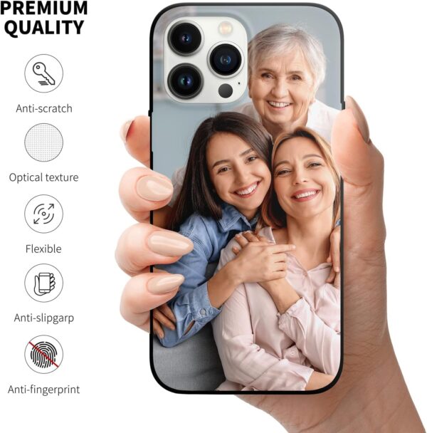 Easycosy Personalized Picture Phone Cases for 16 15 14 13 12 11 Pro/Max/Mini XR X Xs Max Custom Multiple Photo iPhone Case for Friends Family Birthday Gifts Customized Full Protection TPU Cover - Image 4