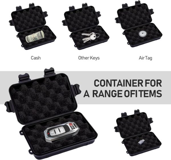 Magnetic Key Box, Hide A Key Magnetic Car Key Holder Key Hider, Waterproof Hidden Key Holder Car Key Case for Outdoor Travel, Magnetic Key Box for Under Car Vehicles (2, Black) - Image 5