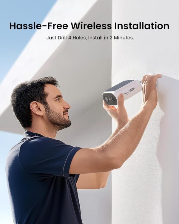 "Revolutionize Home Safety: AOSU 2-Minute DIY Solar Security Camera Kit with Stunning 2K Night Vision and No Subscription Fees!" - Image 2