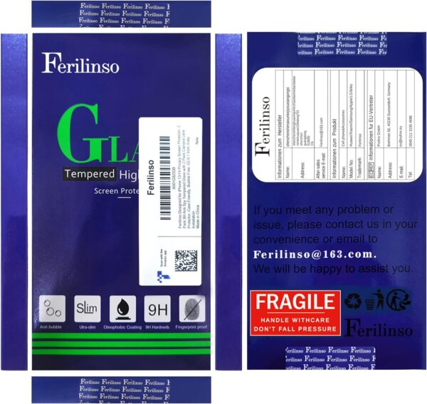 "Elevate Your Privacy: Ferilinso 9H Anti-Spy Tempered Glass Screen Protector & Camera Lens Guard for iPhone 13/14 - Dual Pack!" - Image 8