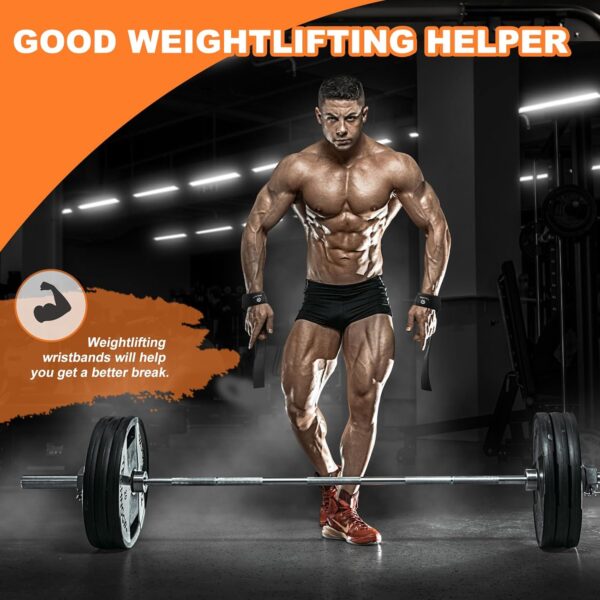 Lifting Straps for Weightlifting, Wrist Straps for Weightlifting, Deadlifts, Bodybuilding, Strength Training, Weight Lifting Straps for Men&Women - Image 7