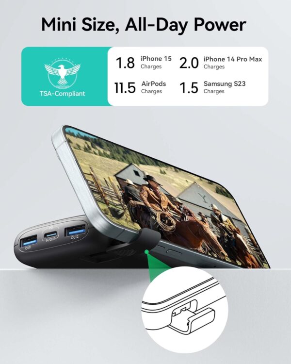 "Power on the Go: The Compact 10000mAh INIU Charger with Fast Charging and Handy Phone Holder!" - Image 4