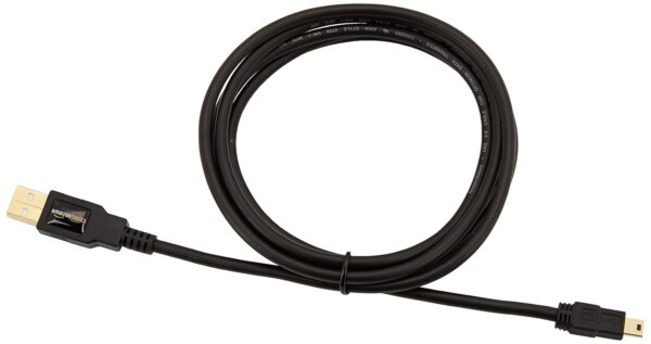"Ultimate 6-Foot USB-A to Mini USB 2.0 Cable: High-Speed 480Mbps and Premium Gold-Plated Connectors in Sleek Black" - Image 4