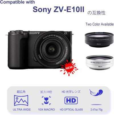 Expand Your Vision: FotoZ 40.5mm 0.75x Mini Wide Angle & Macro Lens for Sony ZV Series and A6400/A6700 - 이미지 4