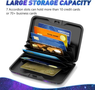 Nebula Galaxy RFID-Blocking Mini Aluminum Card Wallet: The Ultimate Slim Companion for Business Cards and More! - 이미지 4