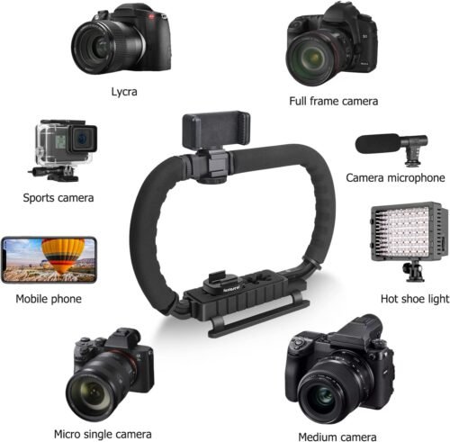 Ultimate Multi-Camera Stabilizer Rig: Elevate Your Vlogging Game with This Versatile Expansion Cage for GoPro, Canon, Nikon, Sony, and Smartphones! - 이미지 6