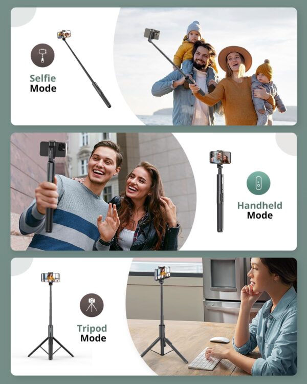 "Versatile 60-Inch Sensyne Tripod & Selfie Stick: Your Ultimate Companion for Photos, Vlogs, and Live Streaming!" - Image 4
