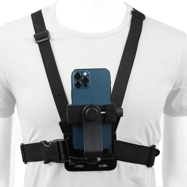 PellKing Mobile Phone Chest Mount Harness Strap Holder Cell Phone Clip Action Camera POV for Samsung iPhone Plus etc - Image 2