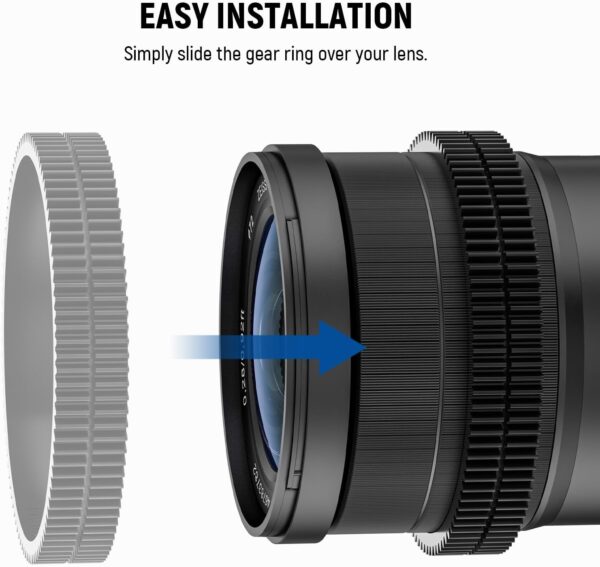 NEEWER 14PCS Seamless Follow Focus Gear Ring Set 0.8 MOD for ø46.5-90mm Lens, Compatible with SmallRig Compatible with Tilta NEEWER Follow Focus for Canon Sony Nikon Fujifilm Sigma Lens, PG008 - Image 2