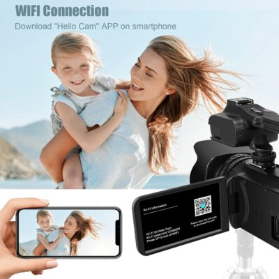Ultra HD Vlogging Powerhouse: 6K Camcorder with 64MP Night Vision, 18X Zoom & Touch Screen! - 이미지 5