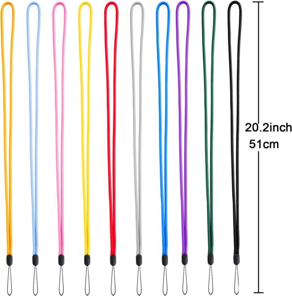 YOUOWO 10 Pack Lanyards Colored Neck Lanyard Straps For Pen Cellphone Whistles id Badges Holder Keys Office Name Badges ID Card (10 Colors - Combination 2) - Image 3