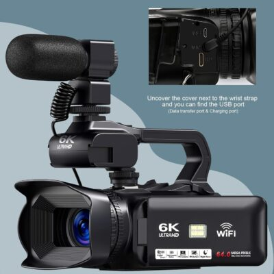 Ultra HD Vlogging Powerhouse: 6K Camcorder with 64MP Night Vision, 18X Zoom & Touch Screen! - 이미지 4