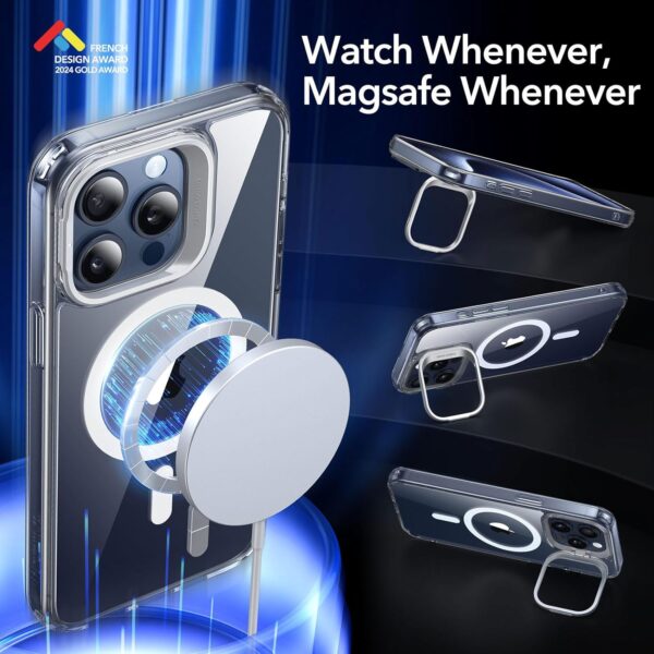 Unleash Style and Strength: ESR MagSafe-Compatible Case for iPhone 15 Pro Max with Integrated Stand and Scratch Defense - Image 3