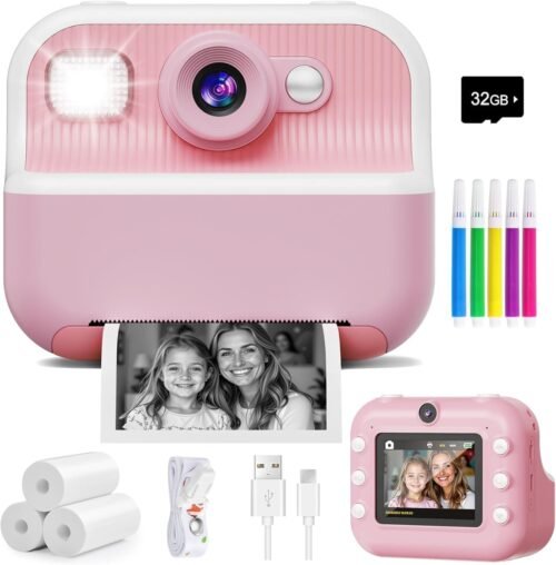 "Capture the Moment: Dual-Lens Selfie Camera for Kids – Perfect Portable Printing Gift for Adventurous Ages 3-12!"