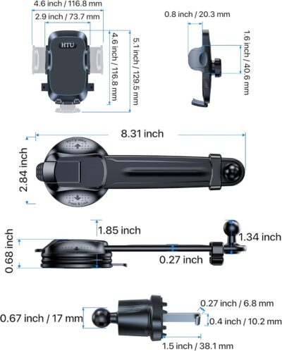 "Ultimate Military-Grade Car Phone Holder: The 2025 Edition with Unmatched Suction and Versatile Vent Clip!" - 이미지 9