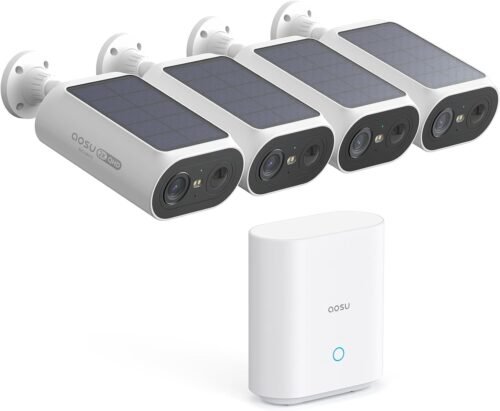 "Revolutionize Home Safety: AOSU 2-Minute DIY Solar Security Camera Kit with Stunning 2K Night Vision and No Subscription Fees!"