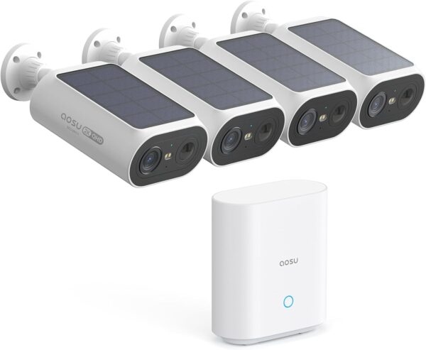 "Revolutionize Home Safety: AOSU 2-Minute DIY Solar Security Camera Kit with Stunning 2K Night Vision and No Subscription Fees!"