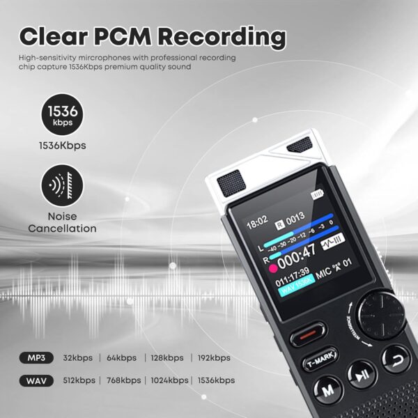 "Unleash the Power of Sound: WUCOTC 264GB Voice Recorder—Your Ultimate Companion for Meetings and Lectures!" - Image 6