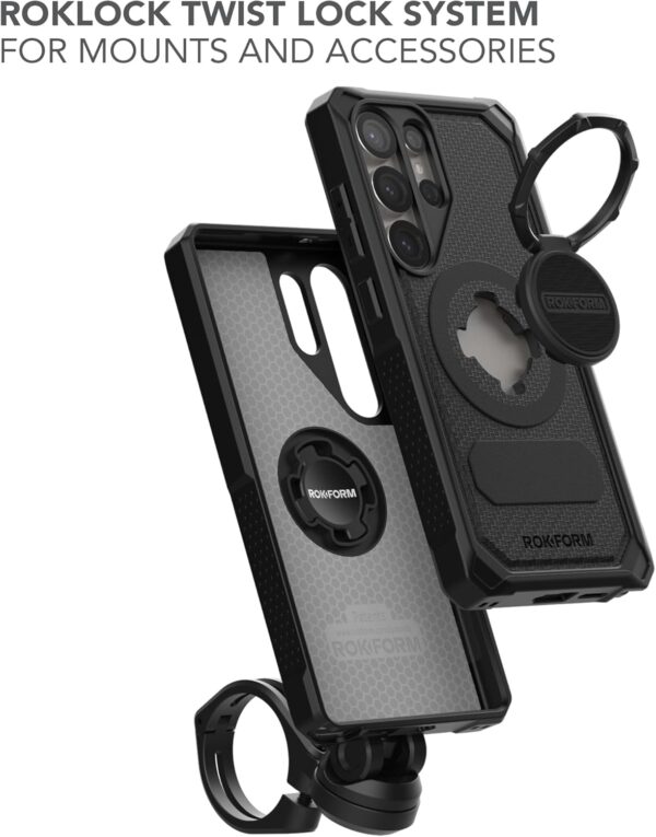 Rokform’s Indestructible Armor Case for Galaxy S25 Ultra: Magnetic Twist Lock & Ultimate Drop Protection in Sleek Black - Image 6