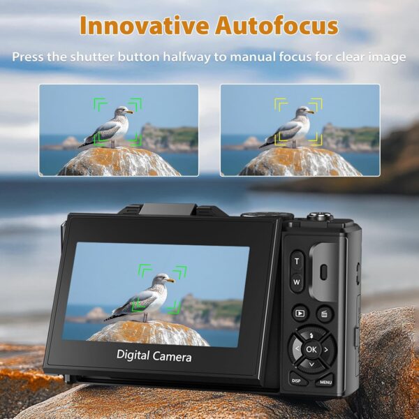 Elevate Your Content: The Ultimate 4K 64MP Vlogging Camera with Flip Screen and Zoom Features - Image 3
