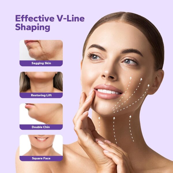 V-Line Lifting Chinstrap, V-Line Mask, Chinstrap for Sleeping, Reusable Face Strap, Chin Up Patch, V-Shaped Belt, Shaped Face Mask for Sagging - Image 2