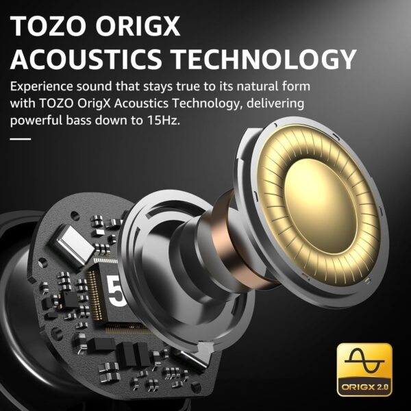 "Immerse Yourself: TOZO's Advanced Noise-Canceling Wireless Earbuds with 59-Hour Playtime and Customizable EQ!" - Image 7