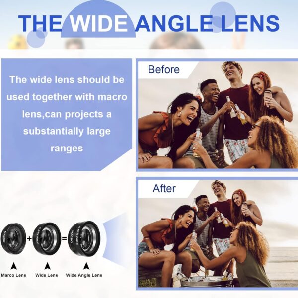 Ultimate 3-in-1 Smartphone Lens Set: Elevate Your Videos and Vlogs with Fisheye, Macro, and Wide Angle Magic! - Image 5