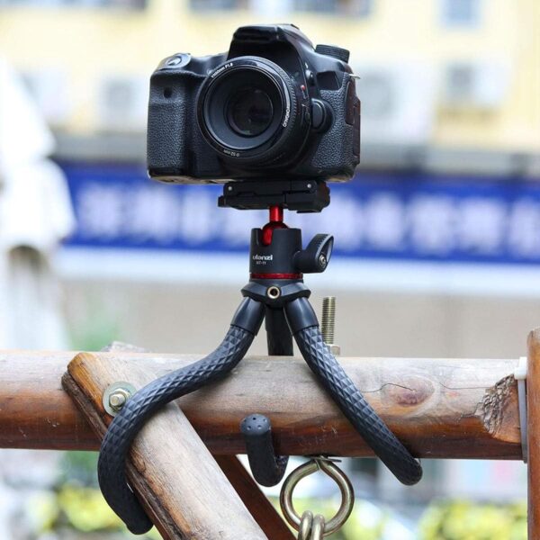 ULANZI Camera Tripod, Mini Flexible Stand with Hidden Phone Holder w Cold Shoe Mount, 1/4'' Screw for Magic Arm, Universal for iPhone 16 15 14 Pro Max XS Max X 8 Samsung Canon Nikon Sony Cameras - Image 8