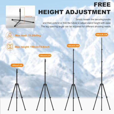 Ultimate Versatility: 6.23ft COMAN Adjustable Light Stand for All Your Photography Needs - 이미지 2