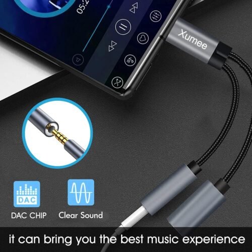 "Ultimate 2-in-1 USB-C Adapter: Dual Function Hi-Res DAC & Fast Charging for iPhone 16/15 Pro Max and Galaxy S25/S24 Ultra (Grey)" - 이미지 4