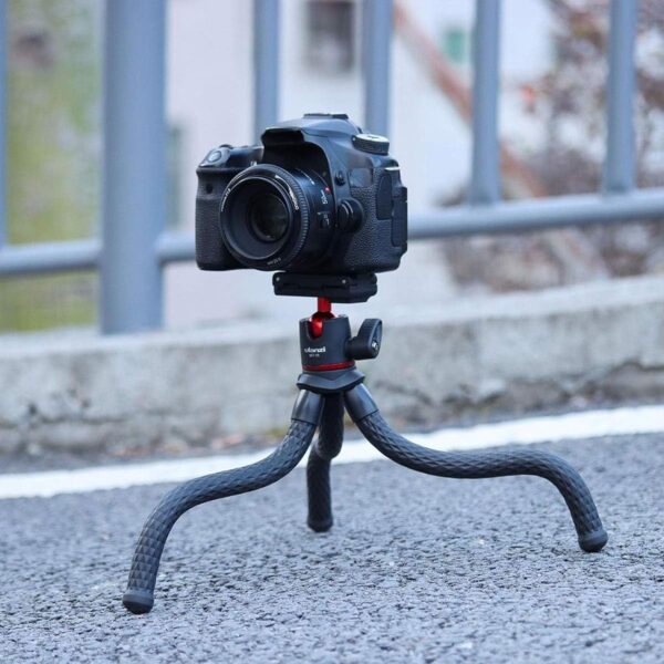 ULANZI Camera Tripod, Mini Flexible Stand with Hidden Phone Holder w Cold Shoe Mount, 1/4'' Screw for Magic Arm, Universal for iPhone 16 15 14 Pro Max XS Max X 8 Samsung Canon Nikon Sony Cameras - Image 9