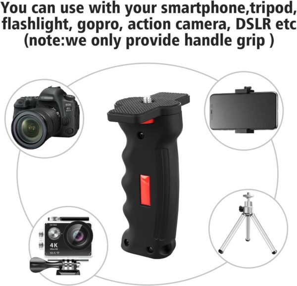 "Chromlives Adventure Grip: Your Ultimate 1/4" Stabilizer for DSLR, Smartphone, and Action Cameras!" - Image 6