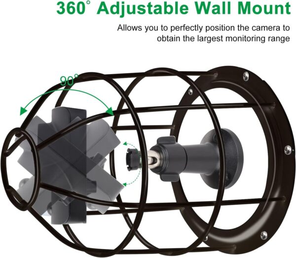UYODM Anti-Theft Camera Mount Cage and Wall Mount Bracket - Compatible with Blink Outdoor/Mini/XT2/XT3/YI/Wyze/eufycam/Nest Camera - Image 2