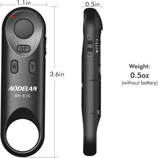 AODELAN Camera Remote Control for Canon EOS RP, EOS R, R5, R6, M50, M50 II, 6D Mark II, 77D, 850D, 800D, 200D, 250D, EOS Rebel SL2, Rebel T7i, T8i, 90D, EOS M6 Mark II, SX70 HS; Replaces Canon BR-E1 - Image 9