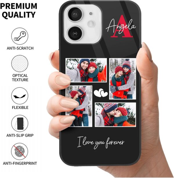 Easycosy Personalized Picture Phone Cases for 16 15 11 12 13 14 Pro/Max/Mini XR X Xs Max Custom Multiple Photo iPhone Case for Friends Family Birthday Gifts Customized Full Protection TPU Cover - Image 3