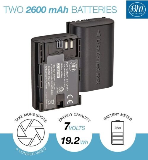 Power Duo: BM's LP-E6N Battery & Charger Set for Canon EOS Series - 이미지 4