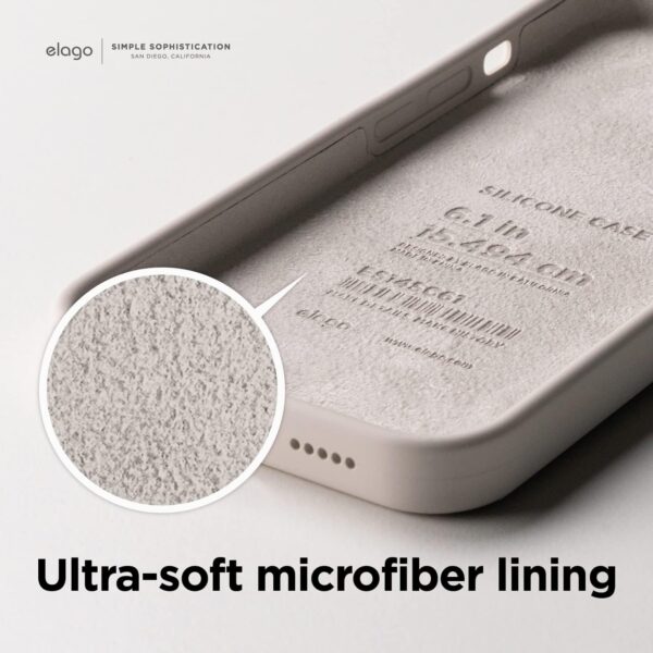 "Stone-Colored Serenity: Ultimate Liquid Silicone Case for iPhone 14 Pro Max – Shockproof, Slim & Protective!" - Image 7