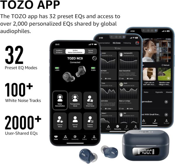 SoundShield Pro: Ultimate Wireless Earbuds with 6-Mic Clarity, IPX8 Waterproof Protection, 59-Hour Playtime, and Custom EQ via App! - Image 5
