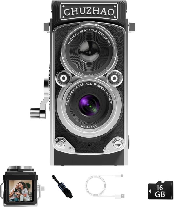 "Chuzhao Retro Bliss: The Pocket-Sized TLR-Style Mini Camera for Captivating Moments!"