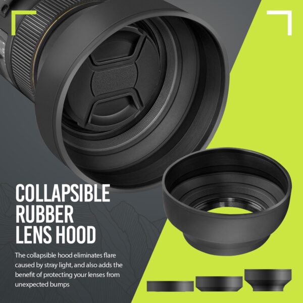 Ultra Deluxe Lens Kit for Canon Rebel T3, T5, T5i, T6, T6i, T7i, EOS 80D, EOS 77D Cameras with Canon EF-S 18-55mm is II STM Lens - Includes: 7pc 58mm Filter Set + 58mm Wide Angle and Telephoto Lens - Image 7