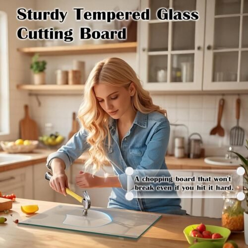 "Ultimate 3-Pack Heat-Resistant Glass Cutting Boards: Non-Slip, Scratch-Proof Perfection for Your Kitchen!" - 이미지 2