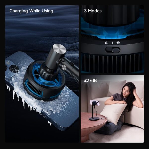 Revolutionize Your Setup: ULANZI SK-10 Magnetic 3-in-1 Phone Stand with Cooling Fan & Wireless Charger! - Image 6