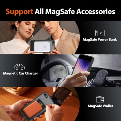 MagSafe-Ready Magnetic Case for iPhone SE (2020/2022), 7 & 8 – Sleek, Shockproof, and Translucent in Black! - 이미지 5