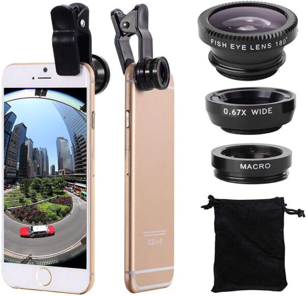 Triple Vision: Universal 3-in-1 Camera Lens Kit for Stunning Smartphone Photography