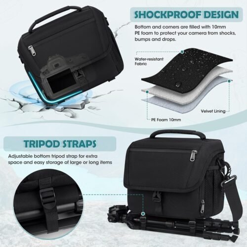 "Ultimate Waterproof Camera Sling: The RAINSMORE Crossbody Bag with Tripod Holder for Every Photographer" - 이미지 4